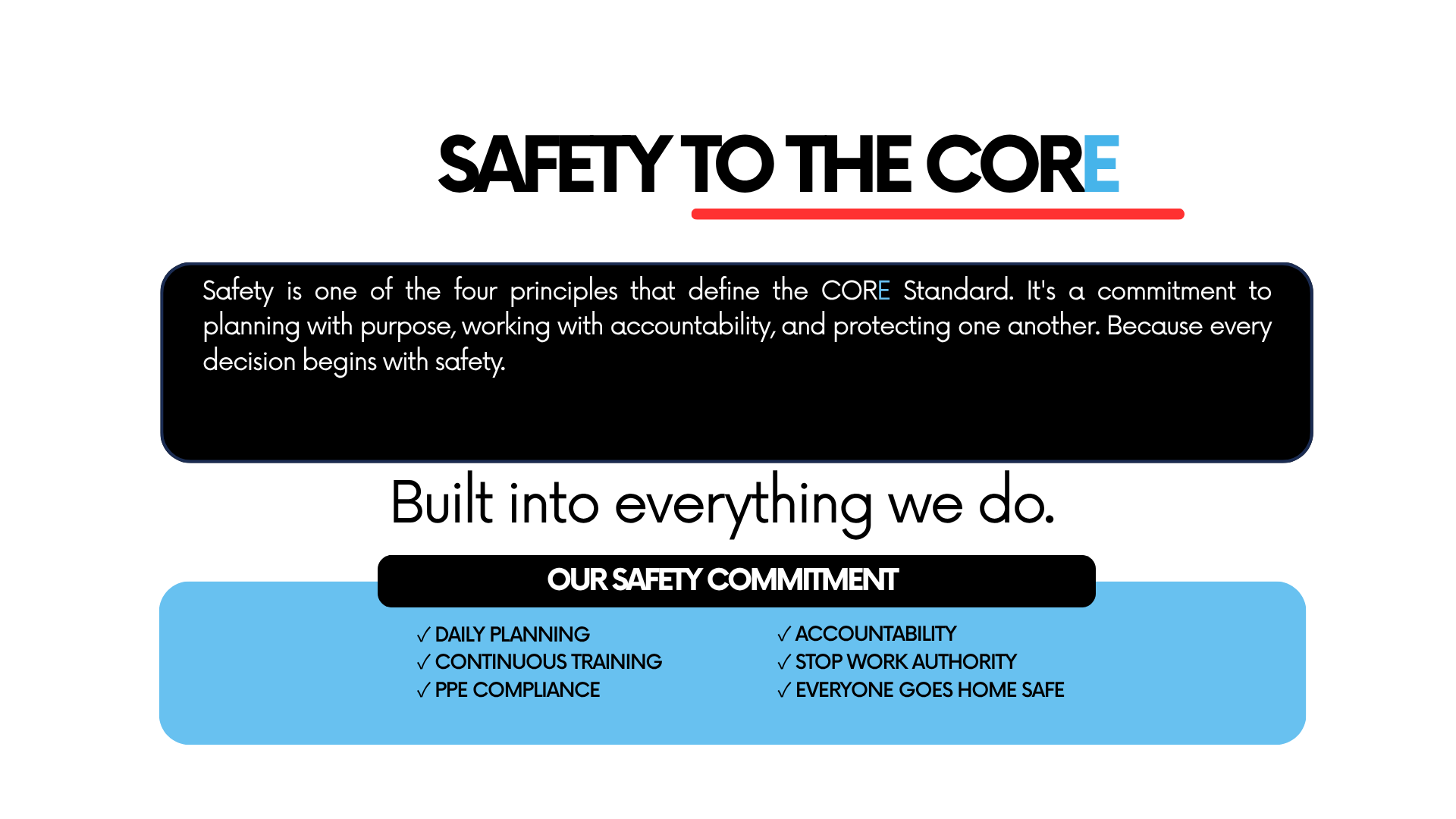 Safety to the Core